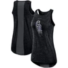 Nike Black Colorado Rockies Logo Fade High Neck Performance Tank Top In Black