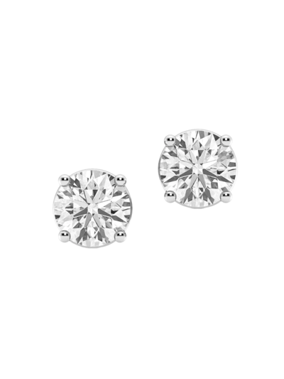 Saks Fifth Avenue Women's 14k White Gold & 5 Tcw Round Lab-grown Diamond Stud Earrings