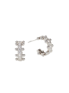 Oscar Massin Women's Beaded 18k White Gold & Latitude Lab-grown Diamond Small Hoop Earrings