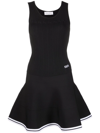 SONIA RYKIEL LOGO-EMBROIDERED KNITTED DRESS