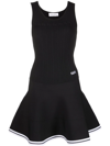 Sonia Rykiel Logo-embroidered Knitted Dress In Schwarz
