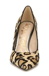 Sam Edelman Hazel Pointed Toe Pump In New Nude Leopard Calf Hair