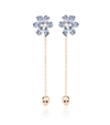 GUCCI FLORA EARRINGS WITH SAPPHIRES,P00209971