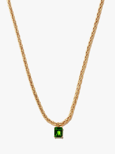 Yvonne Léon 9kt Yellow Gold Emerald Necklace