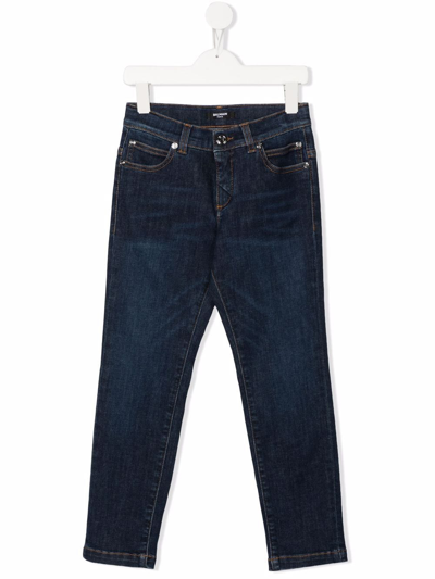 Balmain Kids' Slim-cut Denim Jeans In Blue
