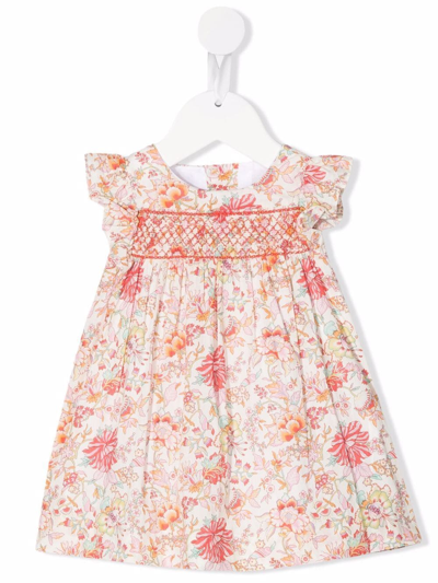 Tartine Et Chocolat Babies' Floral-print Flared Dress In Pink