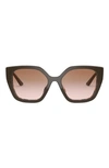 PRADA 52MM BUTTERFLY POLARIZED SUNGLASSES