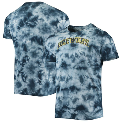 New Era Navy Milwaukee Brewers Team Tie-dye T-shirt