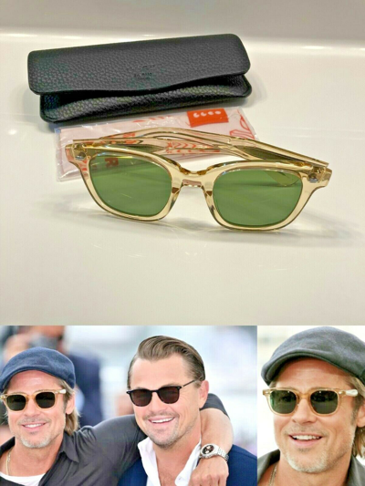 Pre-owned Garrett Leight $385 Calabar Champagne Brad Pitt