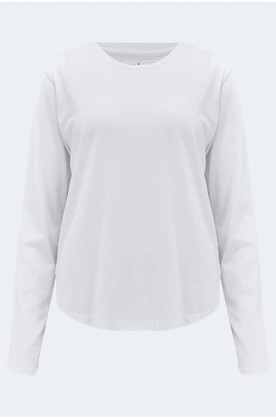 Velvet By Graham & Spencer Daniela Long Sleeve Tee In White