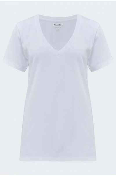 Velvet By Graham & Spencer Susan T-shirt In White