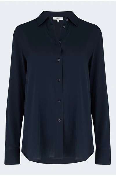 Vince Slim Fitted Shirt In Coastal In Blue