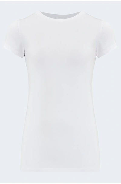 L AGENCE RESSIE CREW TEE IN WHITE