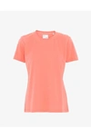 colourFUL STANDARD ORGANIC TEE SHIRT IN BRIGHT CORAL