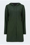 Rains - A-line Jacket In Green 03 - Atterley In Dark Green