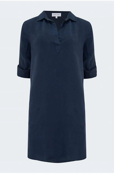 Bella Dahl A-line Shirt Dress In Endless Sea In Blue