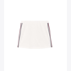 Tory Sport Tory Burch Tech Piqué Side-slit Tennis Skirt In Snow White/winetasting