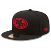 NEW ERA NEW ERA BLACK SAN FRANCISCO 49ERS TEAM 59FIFTY FITTED HAT