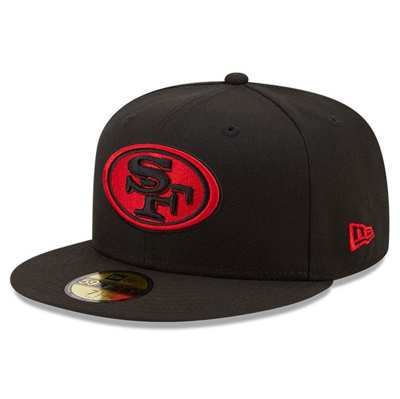 New Era Black San Francisco 49ers Team 59fifty Fitted Hat