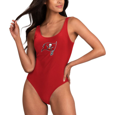 G-iii 4her By Carl Banks Red Tampa Bay Buccaneers Making Waves One-piece Swimsuit