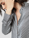 Equipment Cherine Silk Satin Shirt In True Black/nature White