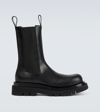 Bottega Veneta Men's Leather Chelsea Lug-sole Boots In Black