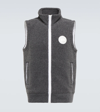 Canada Goose Mersey Logo-appliquéd Recycled Wool-blend Fleece Gilet In Quarry Gray