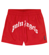 Palm Angels Boys Red Kids Logo-print Shell Swim Shorts 6-12 Years 8 Years In Red White