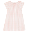 BONPOINT CHECKED COTTON AND LINEN DRESS