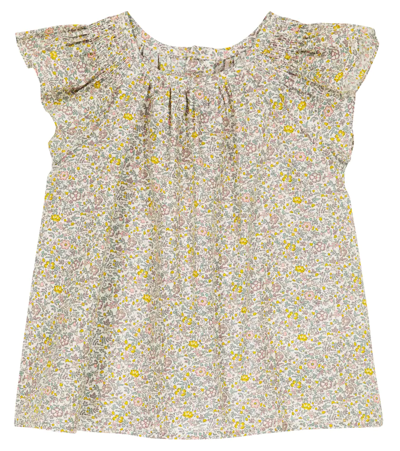 Bonpoint Liberty Fabric Flared Blouse In Neutrals