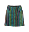 MARINE SERRE CHECKED COTTON TERRY MINISKIRT