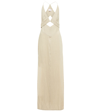 GALVAN ISOLA LINEN-BLEND HALTERNECK MAXI DRESS