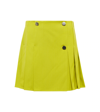 Bottega Veneta Pleated Wool-gabardine Mini Wrap Skirt In Kiwi