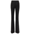 Saint Laurent High-rise Wool-twill Flared Trousers In Black