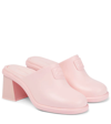 Miu Miu Logo Clogs In Rosa