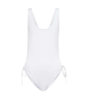 Isabel Marant Symi Ruched One Piece Swimsuit In White