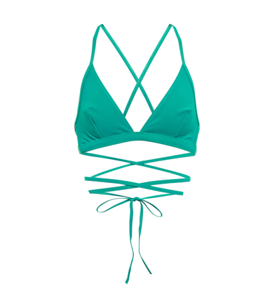 Isabel Marant Solange Bikini Top In Green
