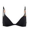 Stella Mccartney Chain-trimmed Triangle Bikini Top In Black