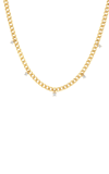 EF COLLECTION WOMEN'S 14K YELLOW GOLD DIAMOND CHAIN NECKLACE