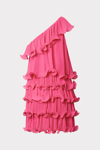 MILLY BLAKELY TIERED RUFFLE MINI DRESS