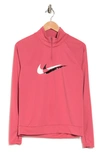 Nike Dri-fit Swoosh Run Midlayer Pullover In 622 Arch Pink/blk/rflctv/wht