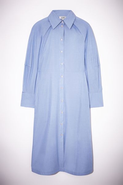 Cos Structured Shirt Dress In Blue | ModeSens