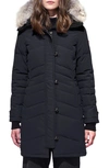 Canada Goose Lorette Hooded Down Parka With Genuine Coyote Fur Trim In Navy