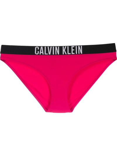 Calvin Klein Logo-waist Bikini Briefs In Rosa
