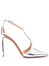 FRANCESCO RUSSO METALLIC POINTED-TOE PUMPS