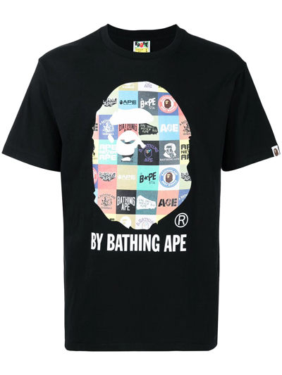 A Bathing Ape Logo-print T-shirt In Black