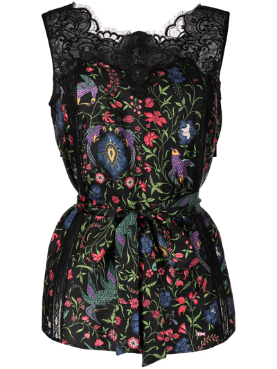 Shiatzy Chen Flowerful Collection Top In Black