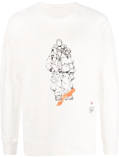 Ten C Graphic-print Sweatshirt In White
