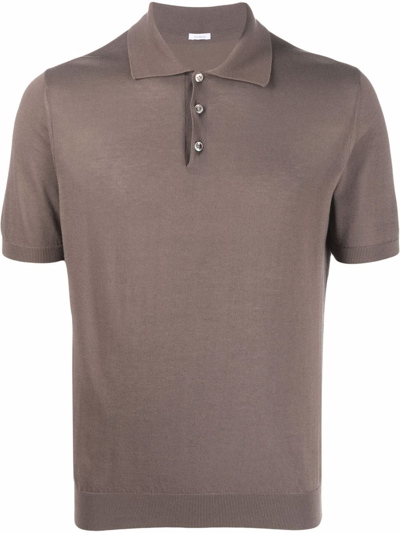 Malo Short-sleeve Cotton Polo Shirt In Brown
