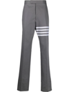 Thom Browne 4-bar Stripes Tailored Wool Pants In Grau